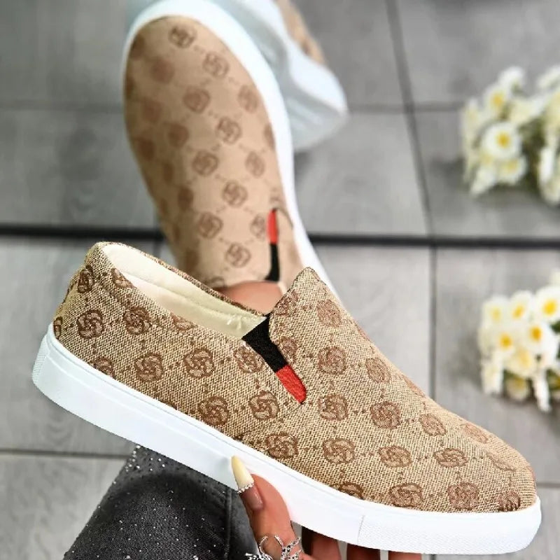 Women Sneakers Hot Casual Canvas Shoes for Women Walking Slip on Loafers Fashion Outdoor Flat Sneakers Women