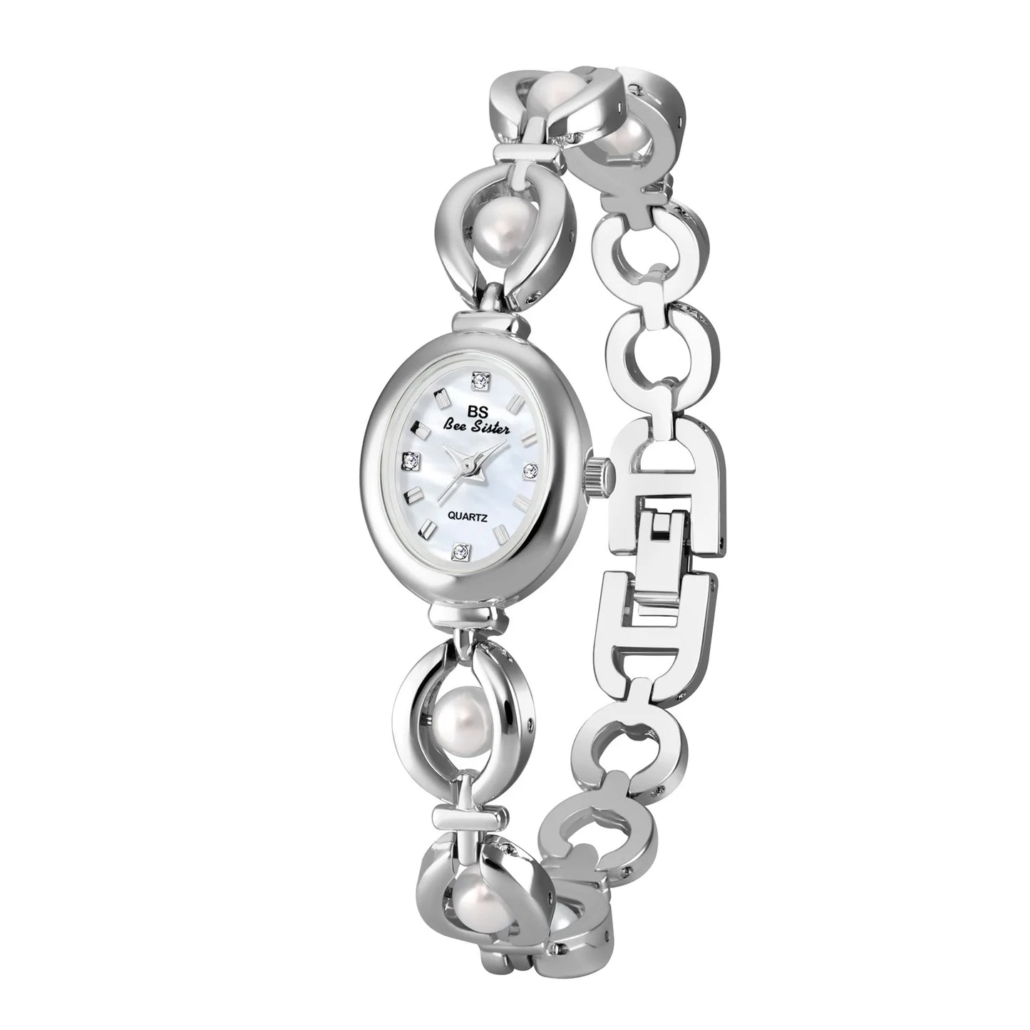 Women's Japanese Style Light Luxury Simple Pearl Bracelet Waterproof Watch