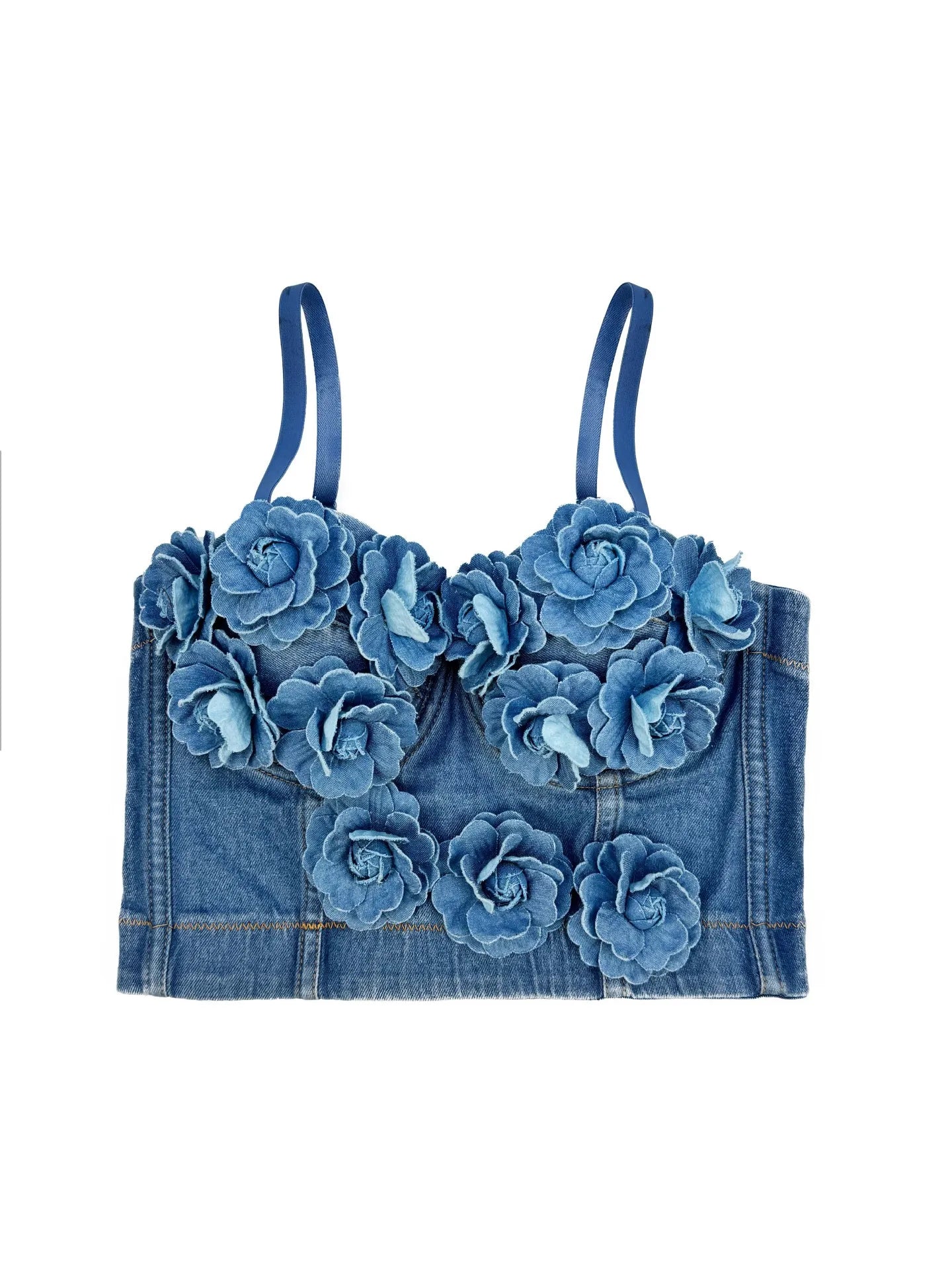 Women Denim Tank Tops Sexy Cowboy Bra Top Vest Corset Crop Top
