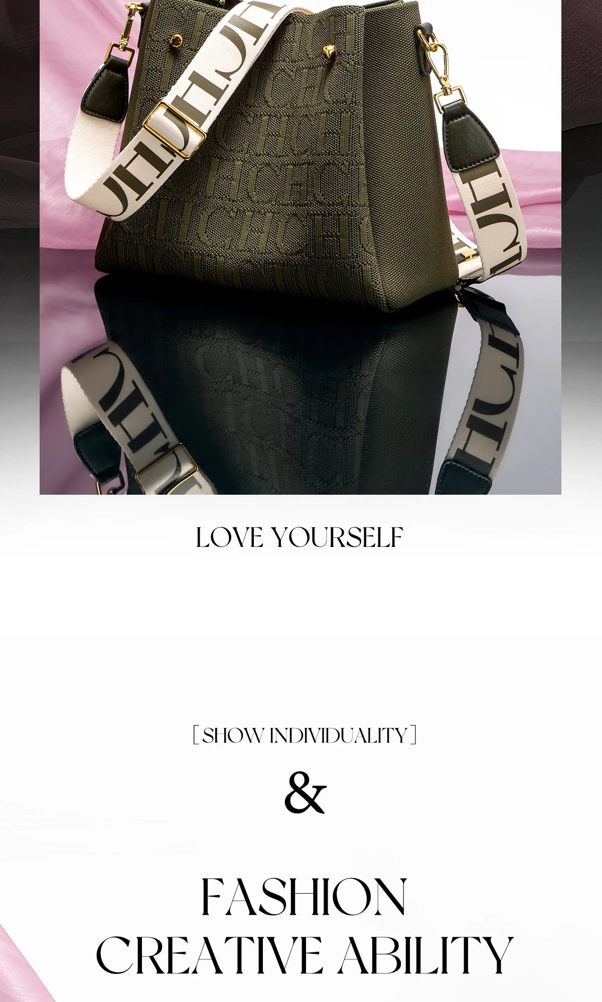 Crossbody Elegant Design Drawstring Design Women's Bag