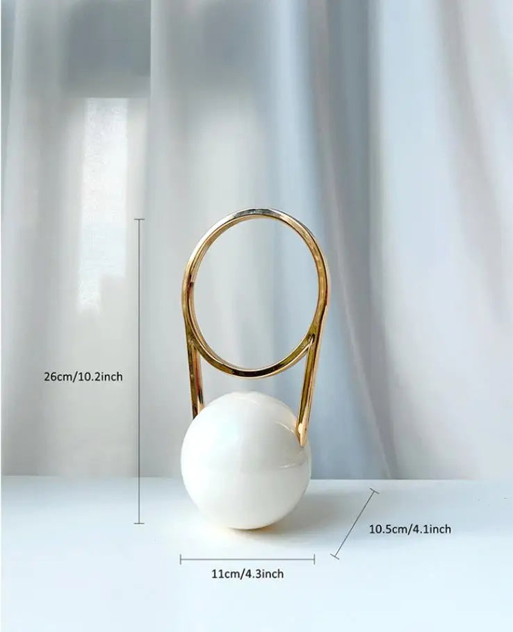 Round Ball Women's Handbag Designer Bowling Mini Bag