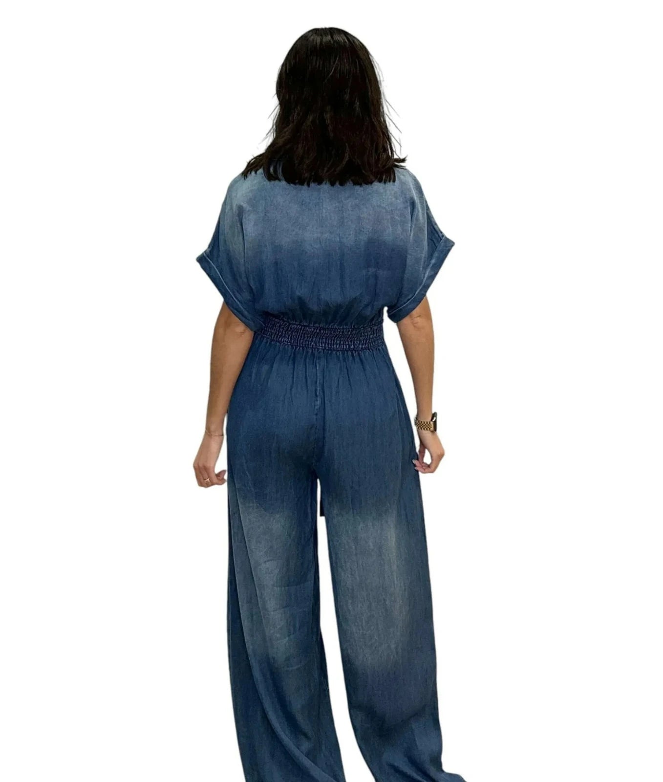 Denim Jumpsuits Women Loose Rompers Tie Dye One Piece Y2k Streetwear Wide Leg Jumpsuit