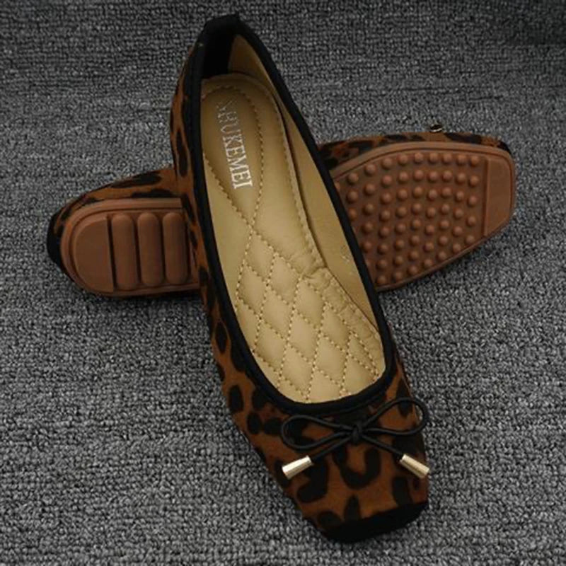 Flat Shoes Women Ballet Flats Bowknot Ladies Shoes Big Size 42