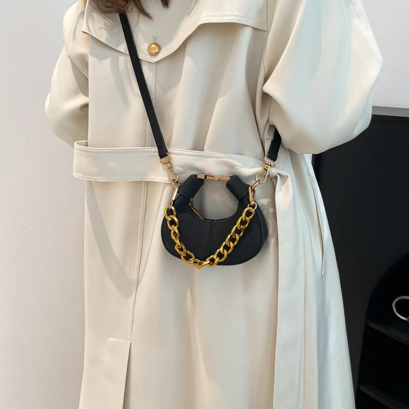 Mini PU Leather Saddle Shoulder Bag for Women Y2K Handbags and Purses Crossbody Bags