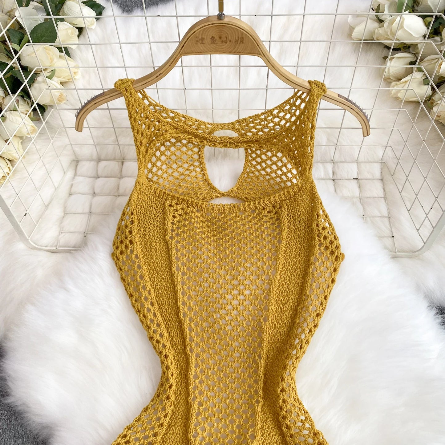 Sleeveless Jumpsuit Women Hollow Out O Neck Elegant Stretch Transparent Ladies Casual Summer Slim Rompers