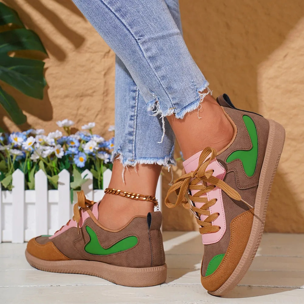 Grey Sneakers Soft-soled Comfortable Shoes Women Leisure Joker Walking Shoes Tennis Shoes