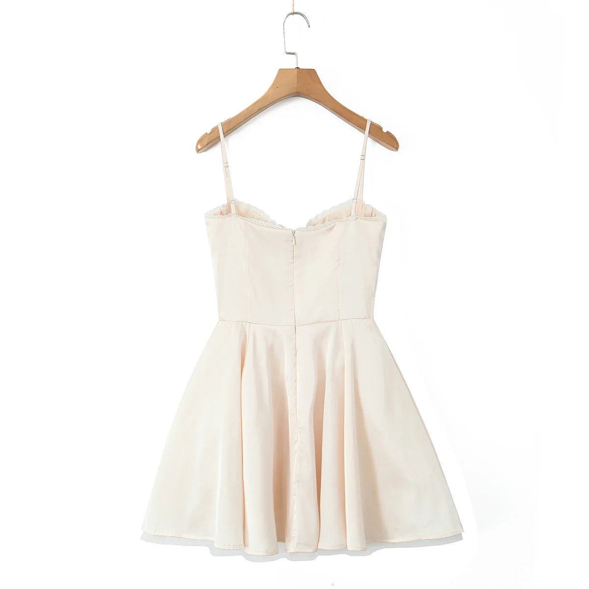 Summer Women Sexy Elegant Sling A-line Mini Dress Birthday Party Satin Dress