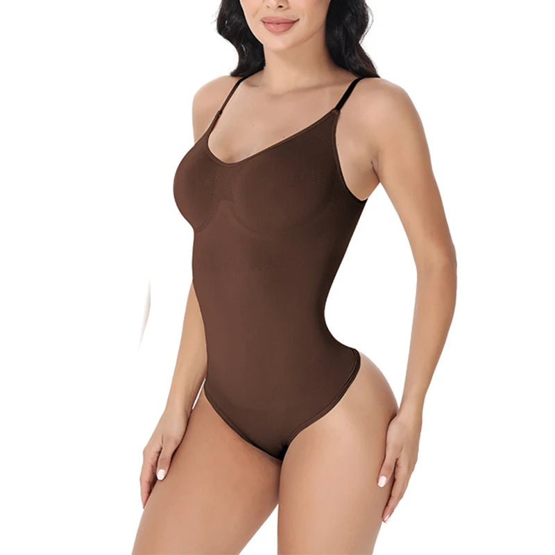 High Elastic Bodysuit for Women Tummy Control Shapewear Seamless Sculpting Thong Body Shaper