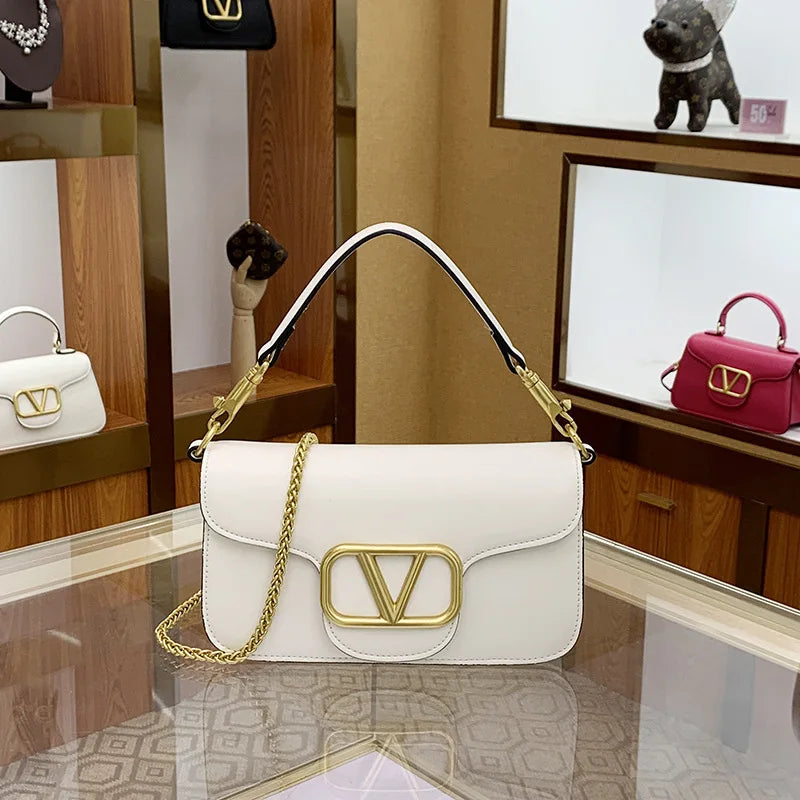 Women's Calf leather handbag chain one-shoulder crossbody bag high-quality women's bag