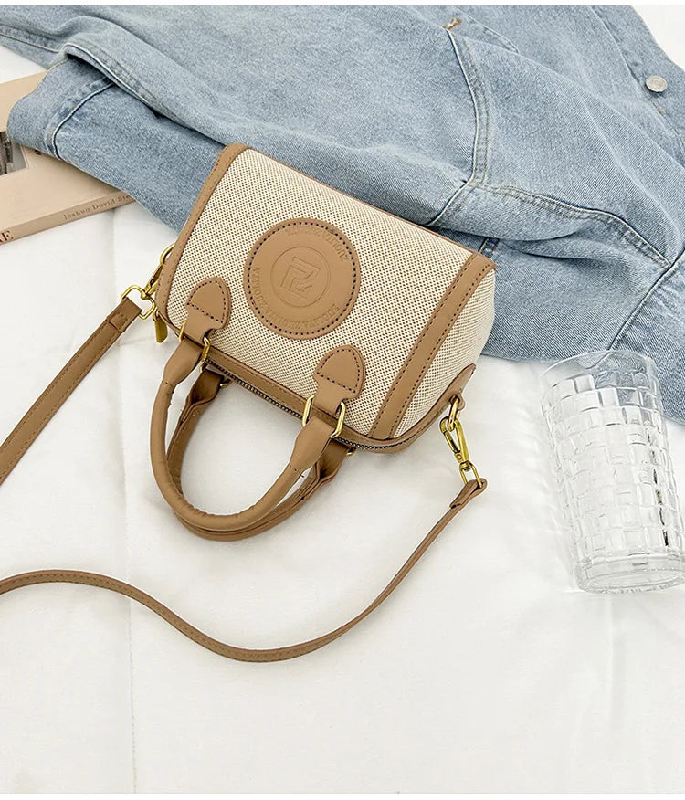 Summer Women's Canvas Bag - Niche Pillow Design, Fashionable for Commuting, Versatile Handbag