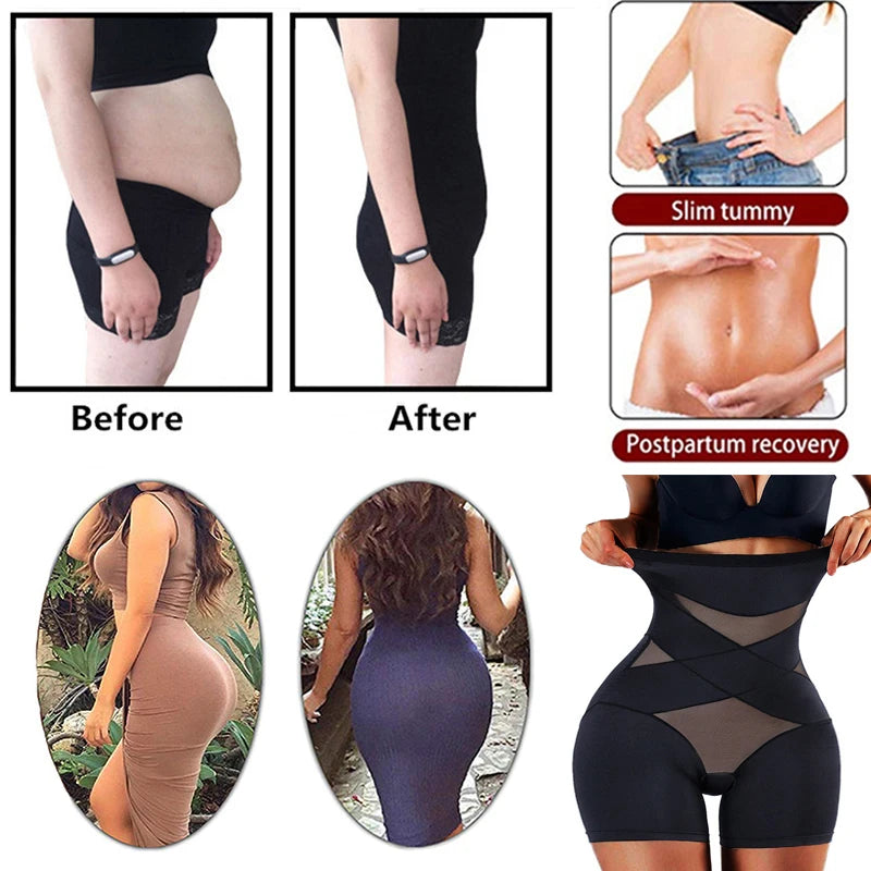 Women High Waist Trainer Body Shaper Panties Tummy Belly Control Body Slimming Control Shapewear