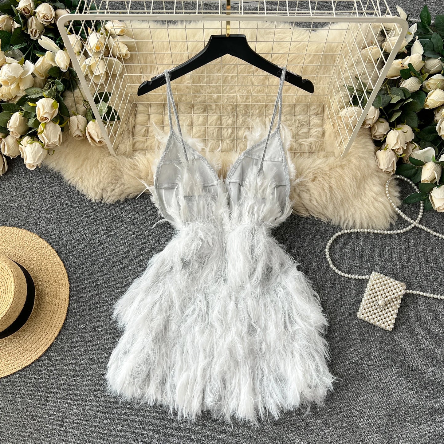 Solid Halter Women Dress All Match Off Shoulder Dresses Sexy Elegant Tassel Mini Dress