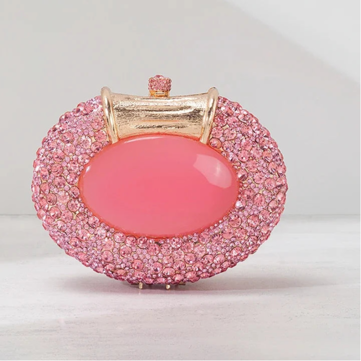 Oval Shaped Crystal Evening Bag Women Boutique Gorgeous Classy Diamond Clutch Purses And Handbags Bridal Wedding Party