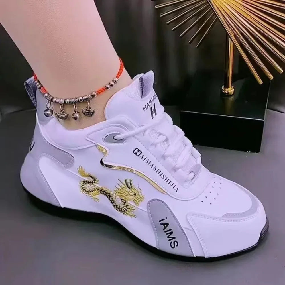 Women Designer Sneakers Leather Waterproof Casual Sports Shoes Women Lightweight Breathable Sneakers