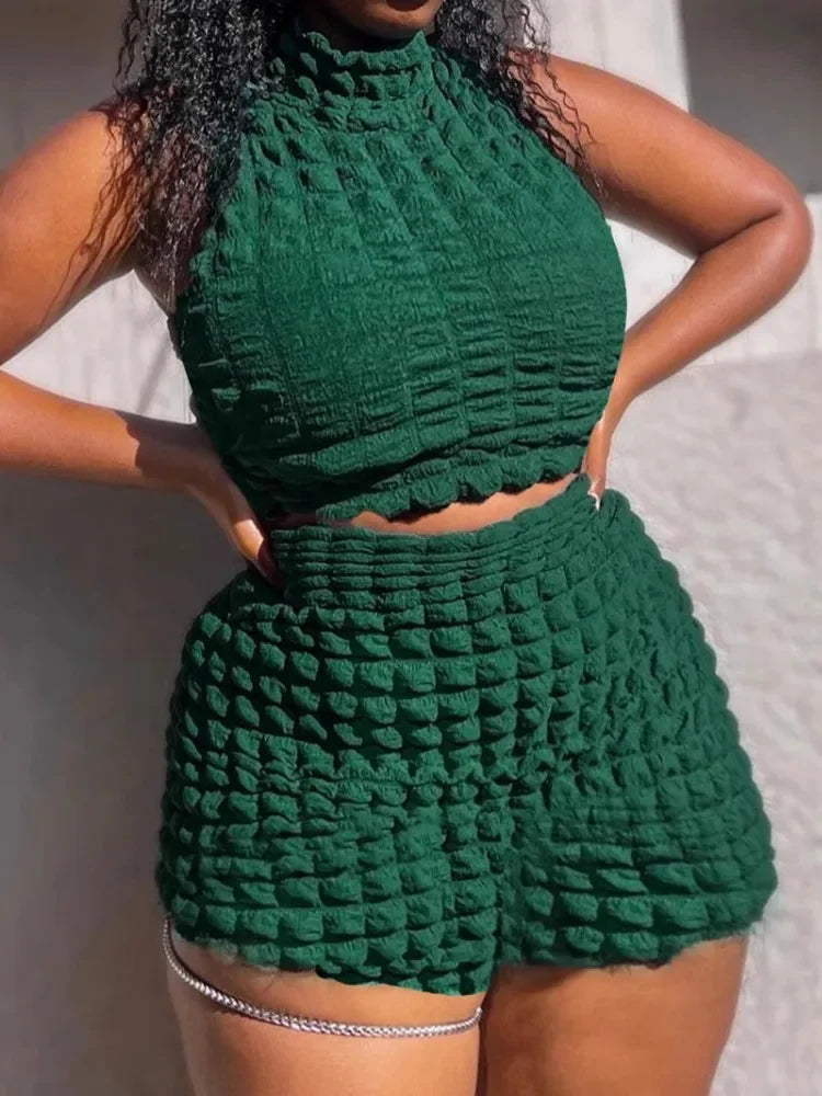 2 Piece Women Sets 2025 New Arrival Summer Matching Sets Print Two Pieces Sets