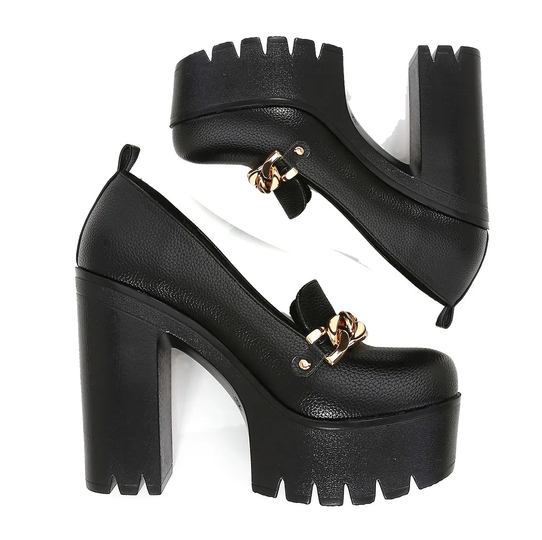 Platform women high heel pumps shoes chunky heel loafer comfort office lady party shoes