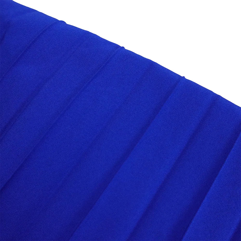 Elegant Two Piece Set Women Outfit Backless Top Hundred Pleated Wide Leg Pants Trousers Suit Summer Office Lady Suit