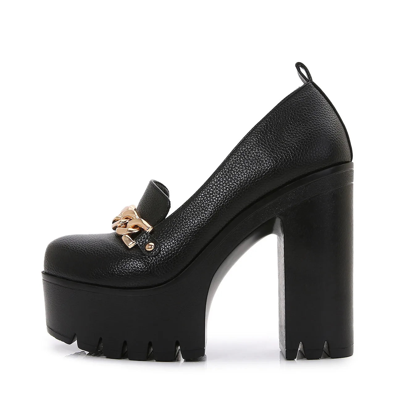 Platform women high heel pumps shoes chunky heel loafer comfort office lady party shoes