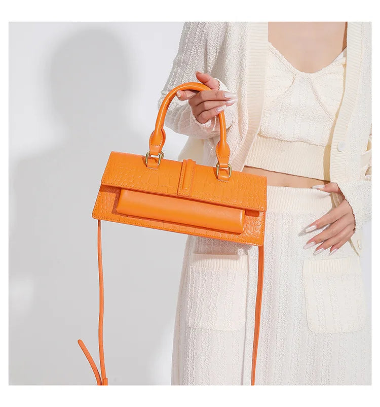 Ladies Shoulder Bag High Quality PU Stone Pattern Crossbody Bag for Women Armpit Clutch