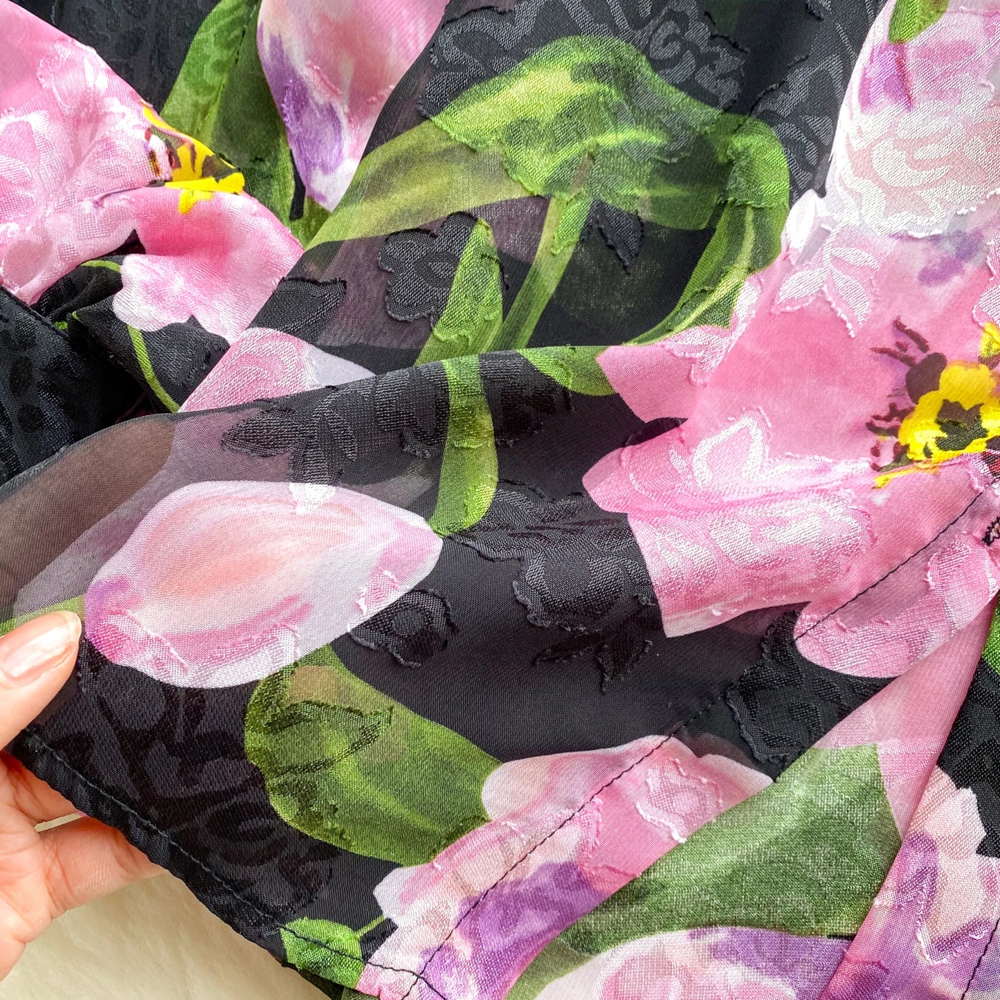 Floral Print Women Shirt Summer Lantern Sleeve Retro French Loose Blouse