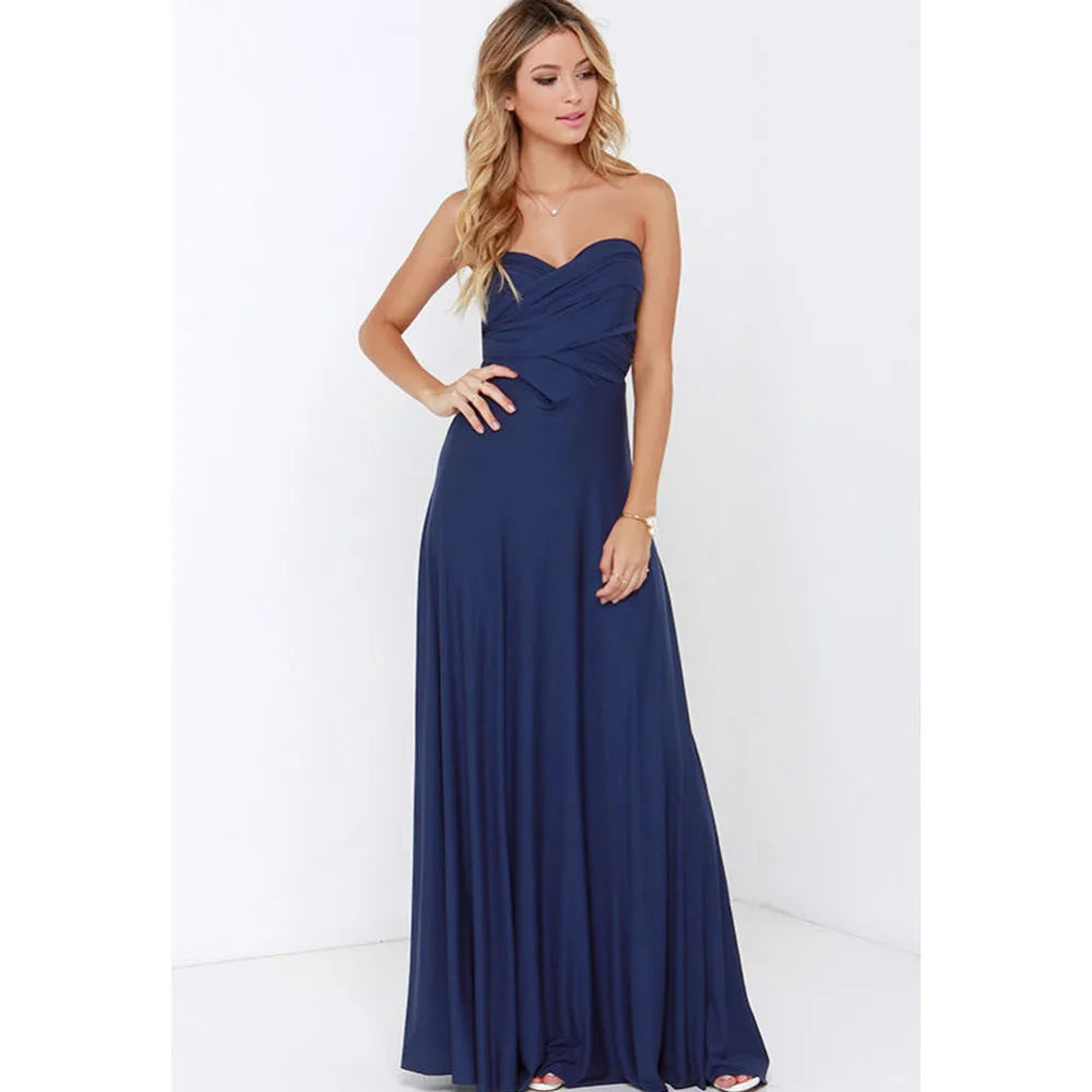 Multiway Wrap Convertible Boho Maxi Dress Bridesmaid Infinity Robe Dresses