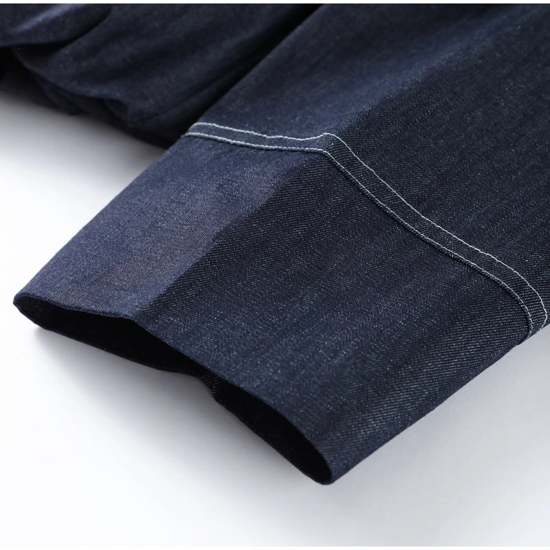 Denim Jacket Mini Skirt Women 2 Piece Set Stand Collar Zipper Long Sleeve Pocket Coat A-line Skirts