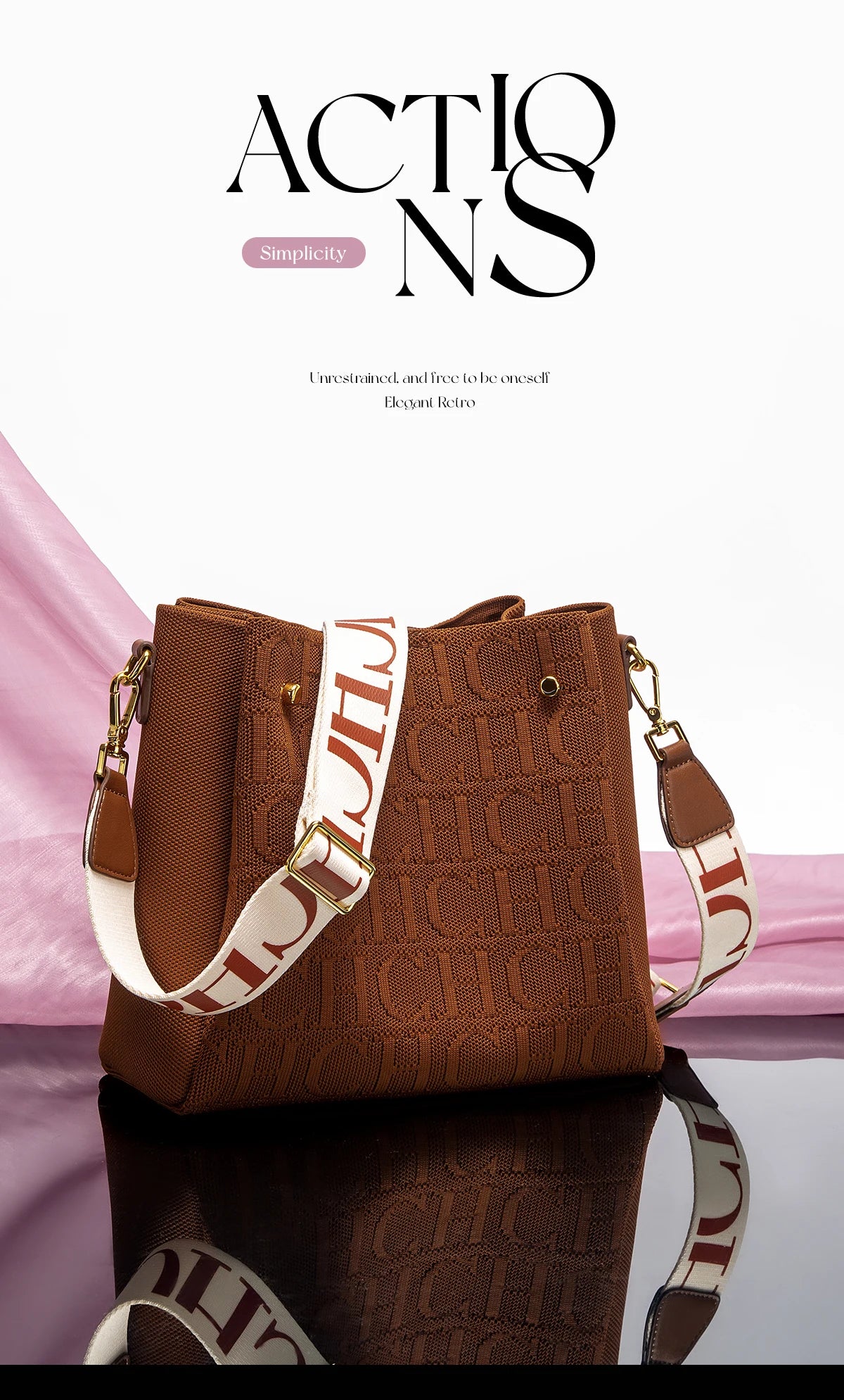 Crossbody Elegant Design Drawstring Design Women's Bag