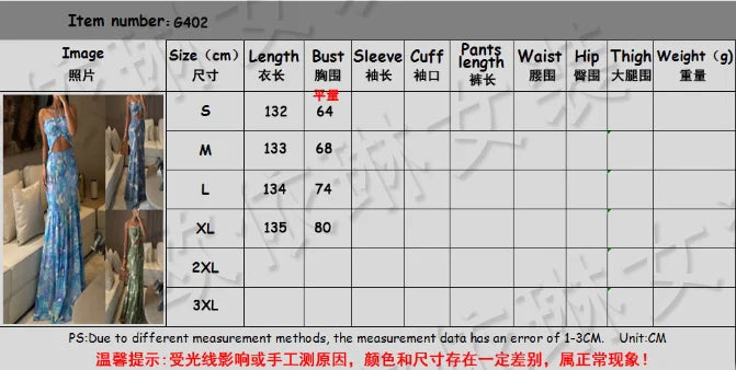 High Waist Hollow Dress Women Lace-Off Printed Sling Long Floor Maxi Dress