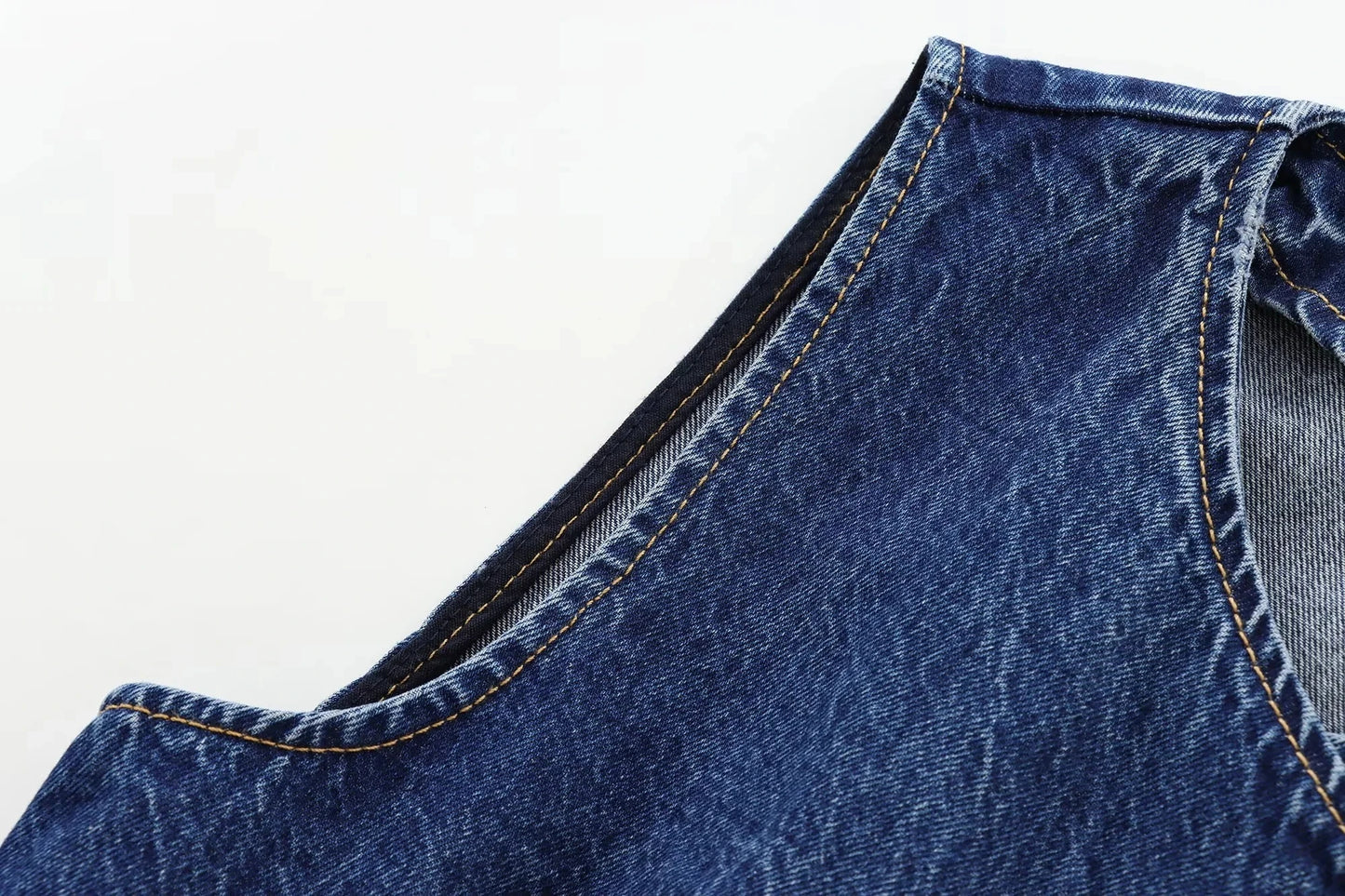 Women's Short Vest Blue Denim Vest Top Casual Cropped Sleeveless Top