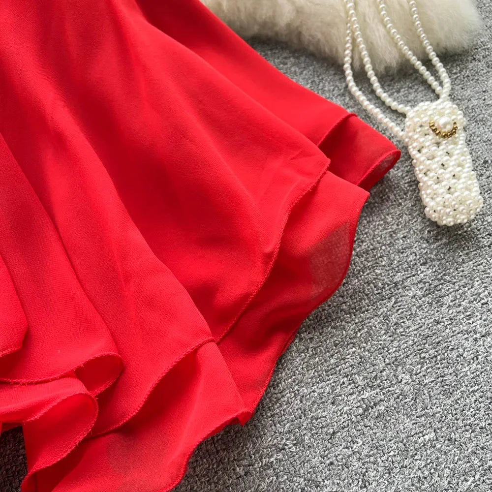 Summer Tops Spaghetti Straps Ruffle Sleeveless Tanks and Crop Tops Solid Tank Camisoles Women Y2k