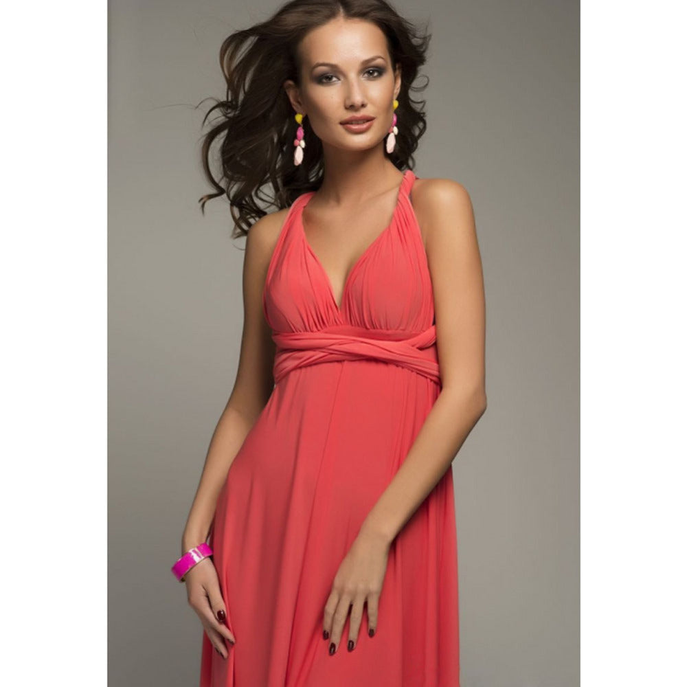Multiway Wrap Convertible Boho Maxi Dress Bridesmaid Infinity Robe Dresses