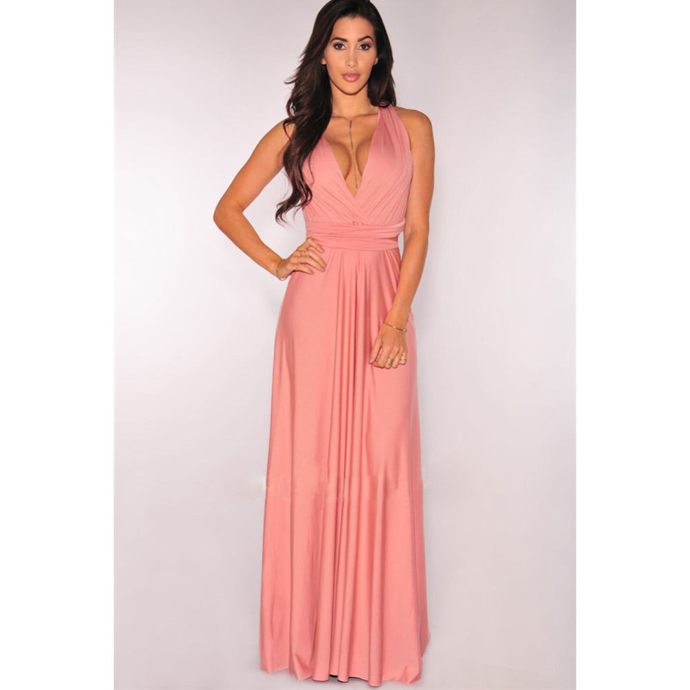 Multiway Wrap Convertible Boho Maxi Dress Bridesmaid Infinity Robe Dresses