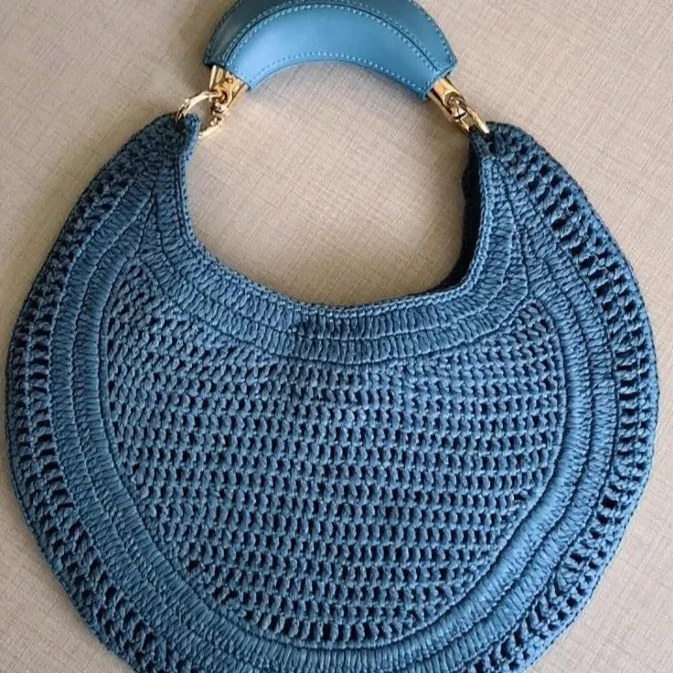Classic Beach Straw Woven Bags For Women Luxury Designer Handbag