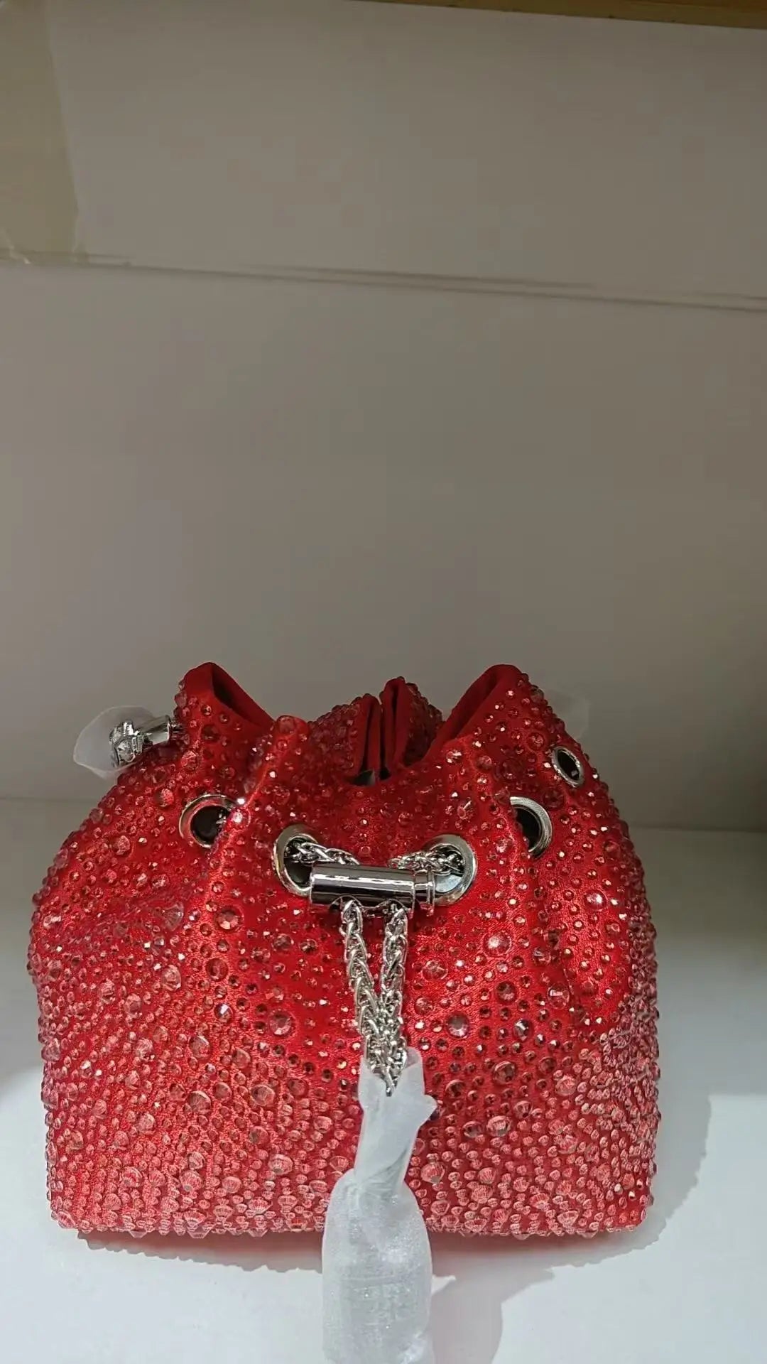 Wedding Party Clutch Purse Glitter Shiny Diamond Banquet Bag Chain Bag