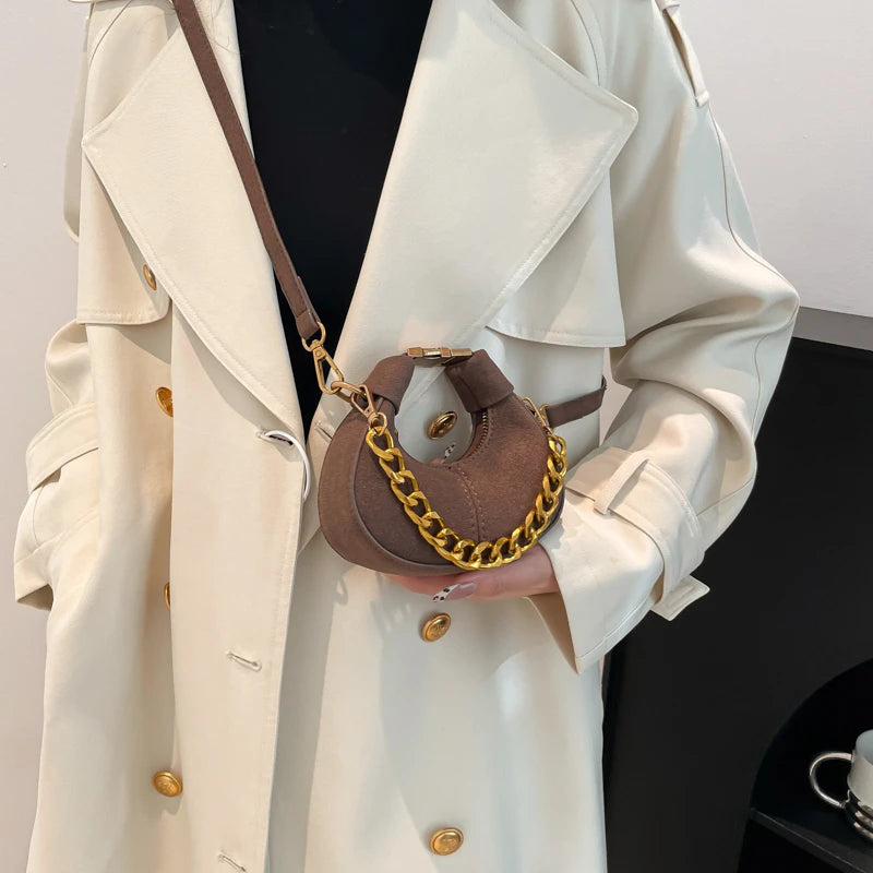 Mini PU Leather Saddle Shoulder Bag for Women Y2K Handbags and Purses Crossbody Bags