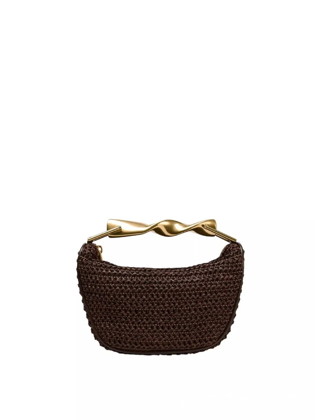 Summer Rattan Half-Moon Beach Straw Shoulder Bags Women's Straw Bucket Bag Purse Woven Straw Handbags Casual Tote Crossbody Bag