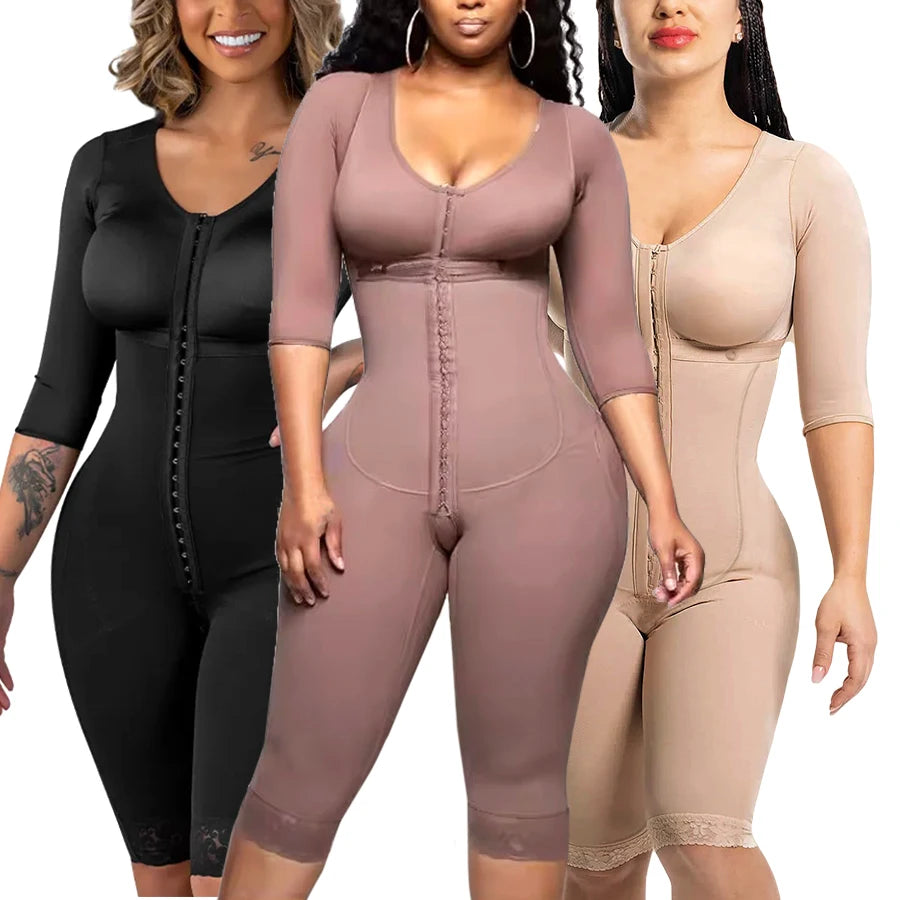 Full Body Colombian Girdles Shaper High Compression Bodysuits Postoperative Postpartum Lipo Arm Slimmer