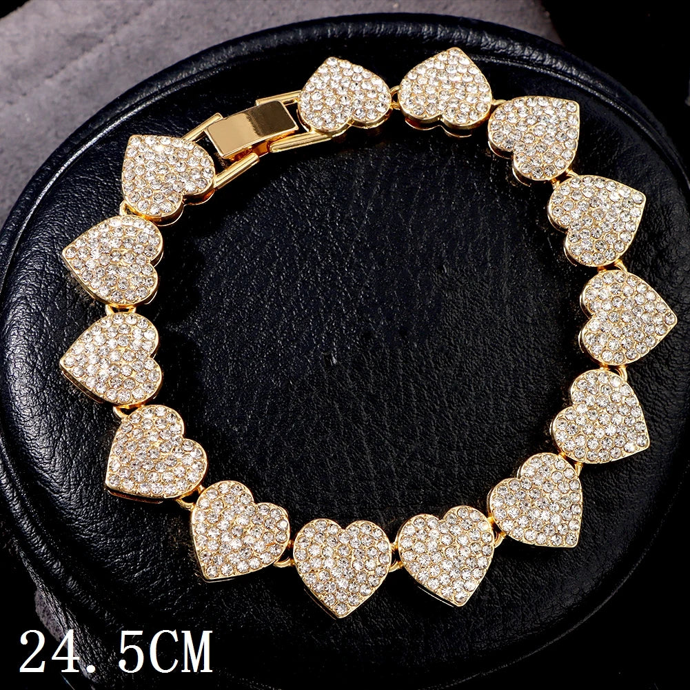 Iced Out Chunky Cuban Chain Anklets For Women