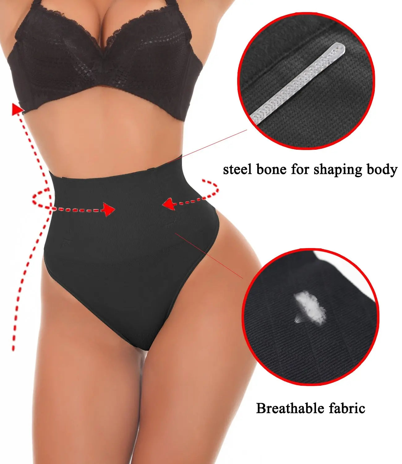 Seamless Thong Shapewear for Women Tummy Control Body Shaper Panties Girdle High Waist Briefs