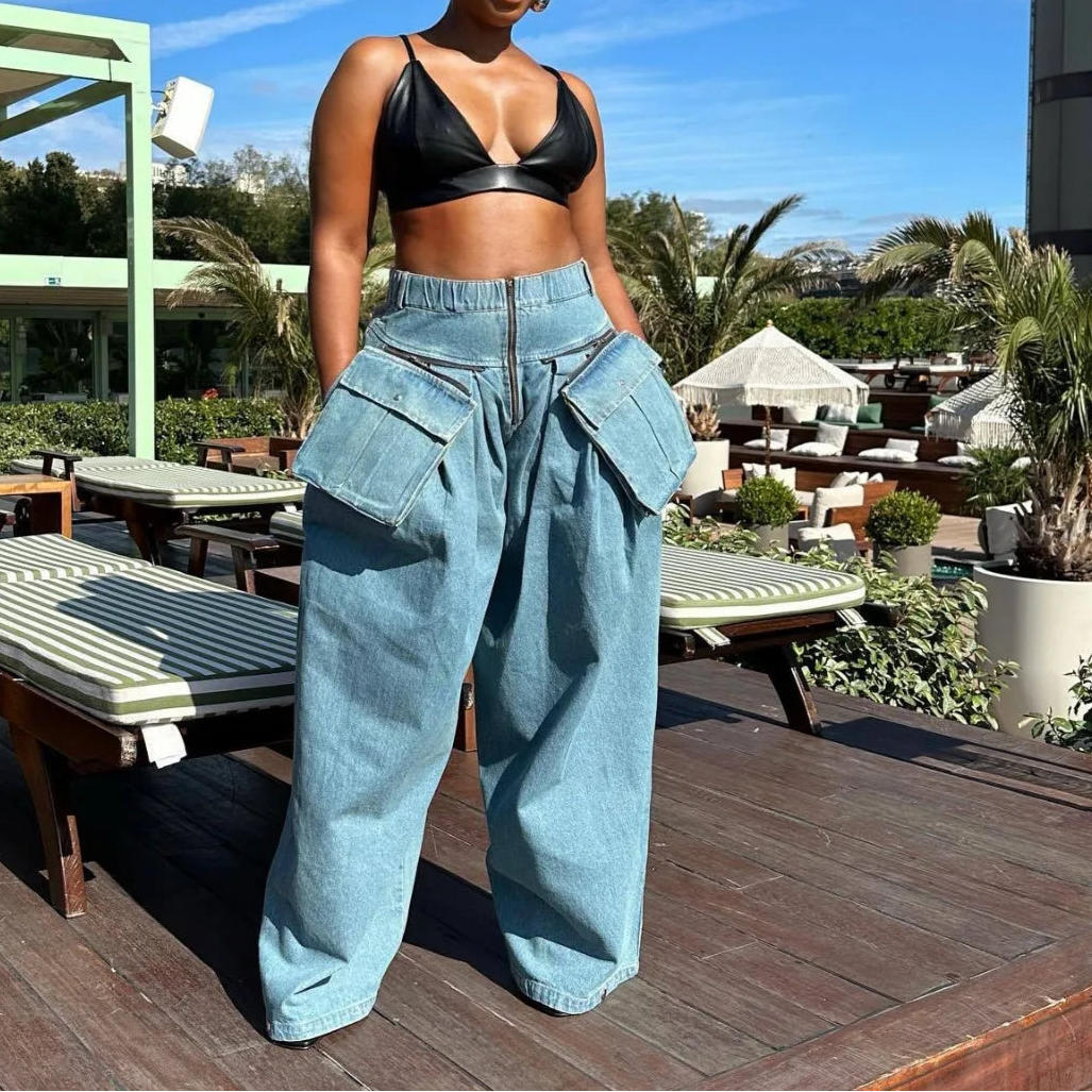 Denim Two Piece Sets Women Pant Set Y2k Streetwear Coats Jeans Elegant Matching Sets