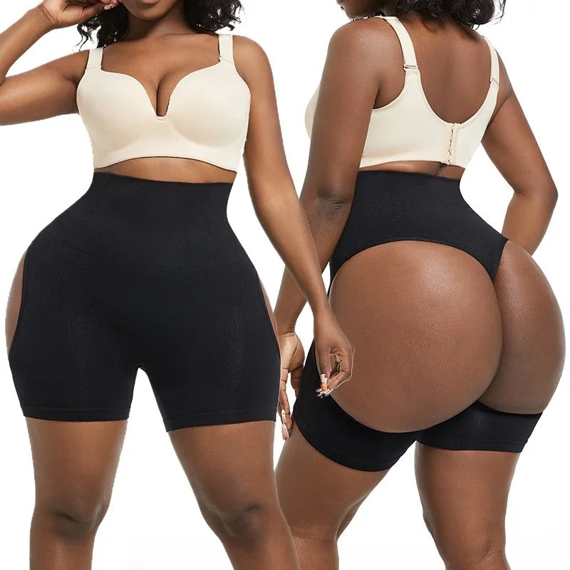 Sexy Nylon Control Panties Body Shaper Women Underwear Show Buttocks High Waist Butt Lifter Plus Size Underwear