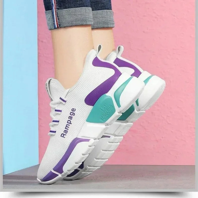 Women's shoes new comfortable women's sneakers spring and autumn fashion lace-up comfortable light sports shoes