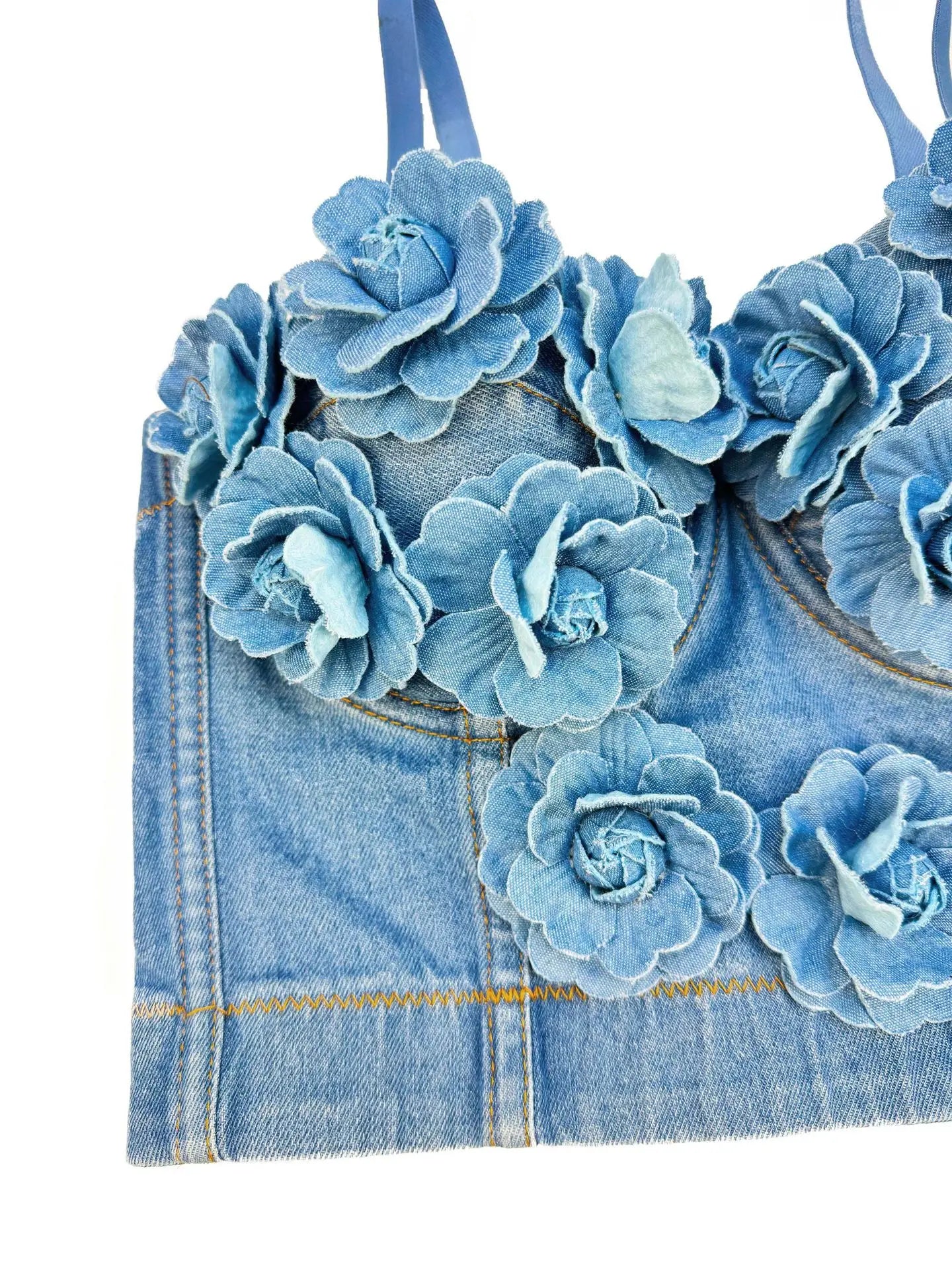 Women Denim Tank Tops Sexy Cowboy Bra Top Vest Corset Crop Top