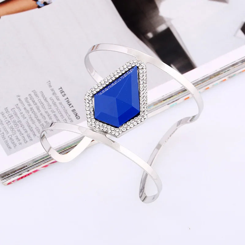 Round Chain Charms Cuff Bracelet For Women