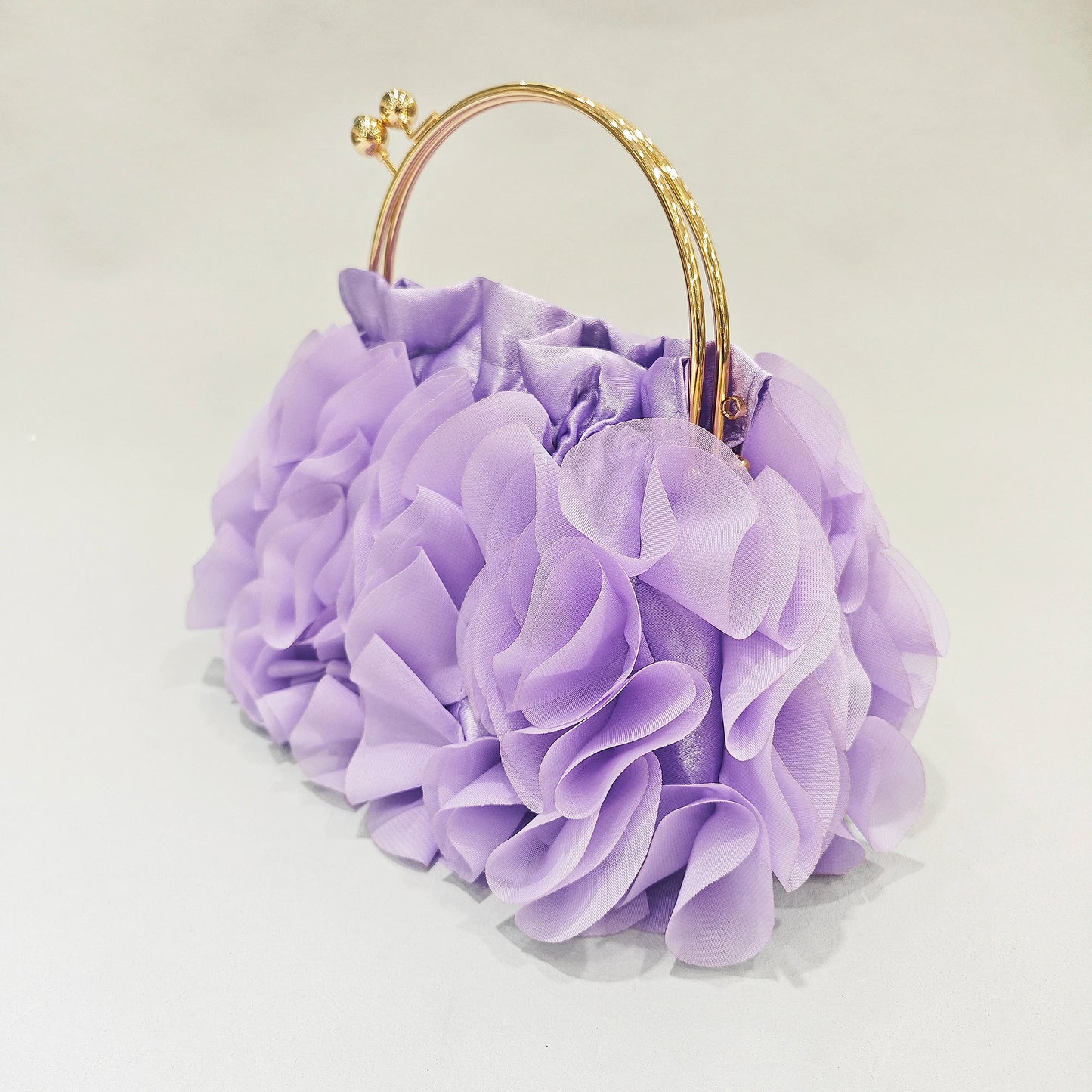 Red/White Bridal Flower Evening Clutch Bag Floral Wedding Party Purses
