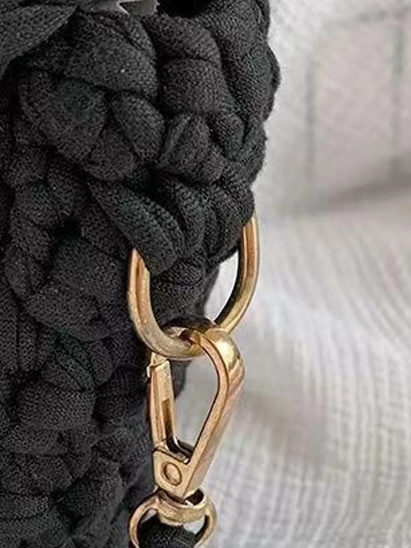 Shoulder Crochet Bag Exclusive Metal Lock and Buckle Hardware Set