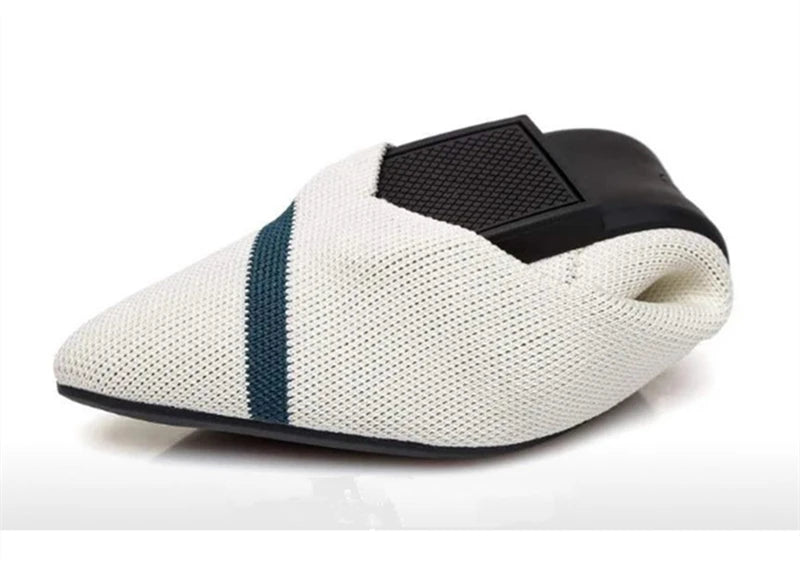 Women's leisure flat shoes pointed knitting elastic comfortable shoes