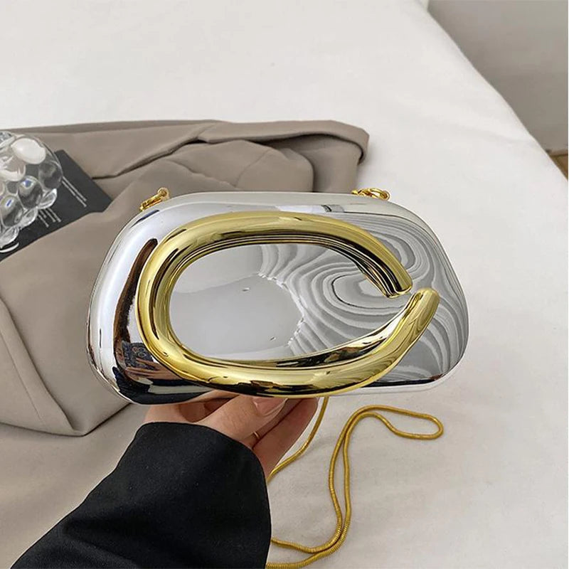 High-end Chain Shoulder Bag Exquisite Personality Round Box Elegant Crossbody Purse