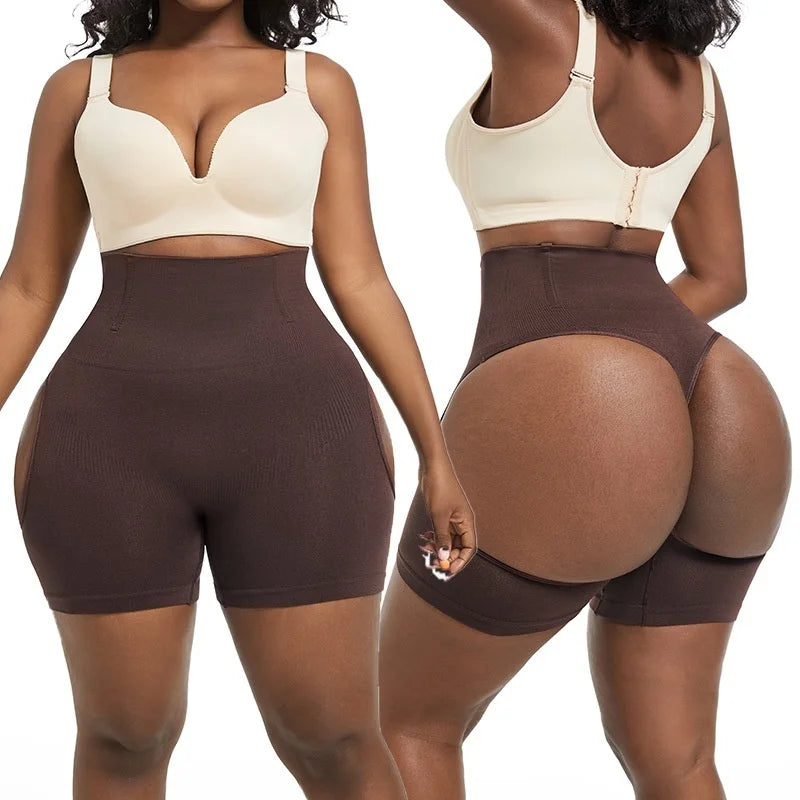 Sexy Nylon Control Panties Body Shaper Women Underwear Show Buttocks High Waist Butt Lifter Plus Size Underwear