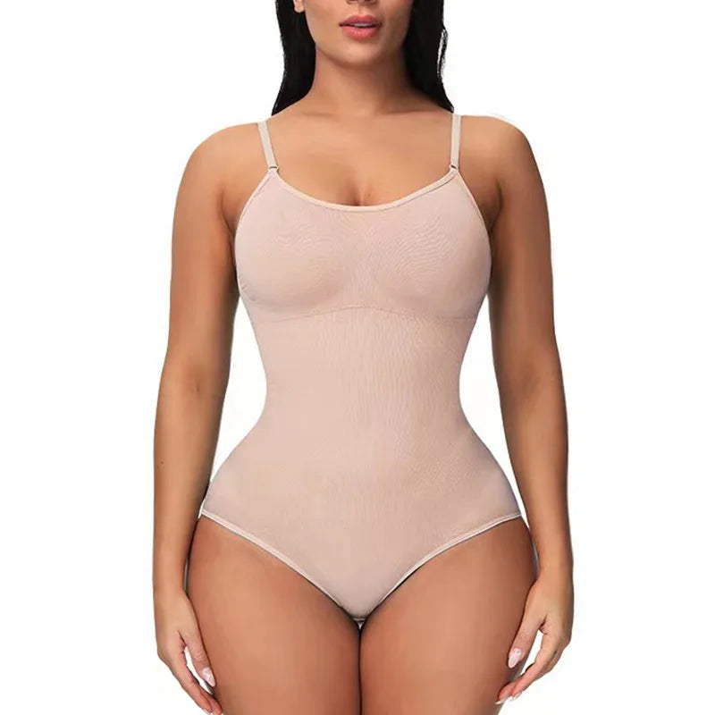 High Elastic Bodysuit for Women Tummy Control Shapewear Seamless Sculpting Thong Body Shaper